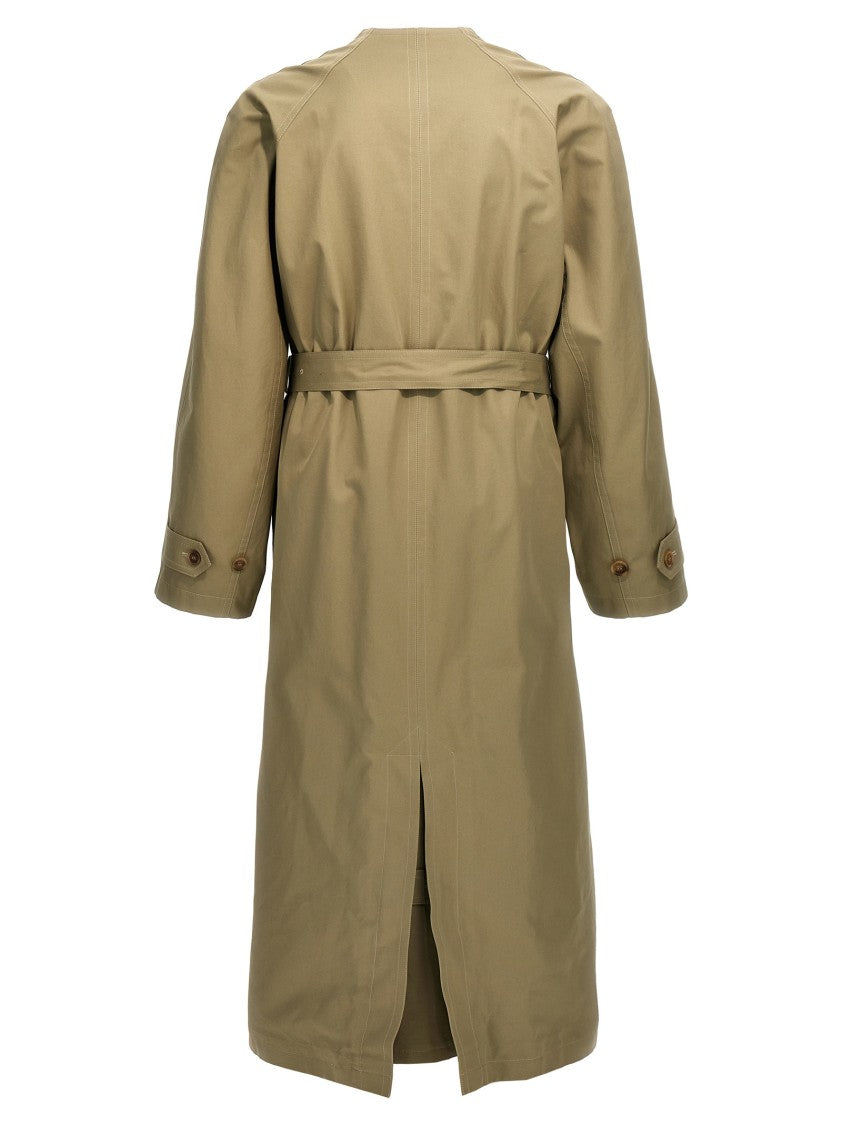 Balenciaga Check Lining Oversize Trench Coat
