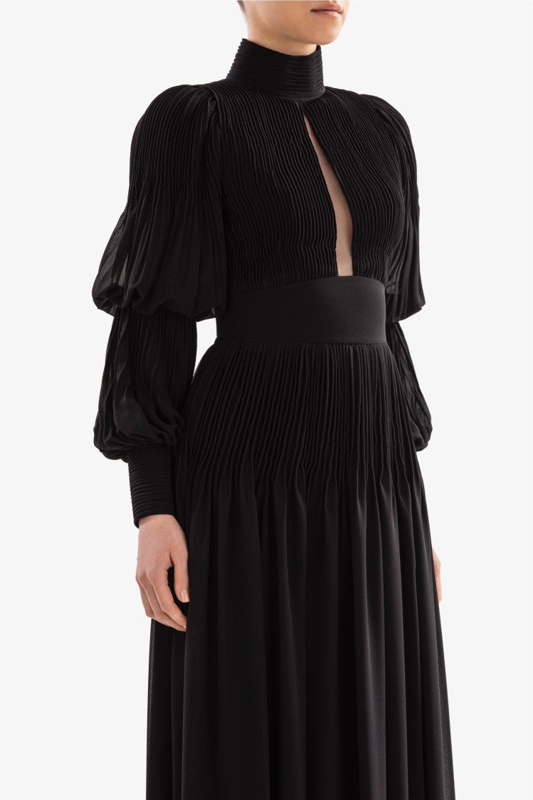 Saiid Kobeisy Pleated Midi Dress