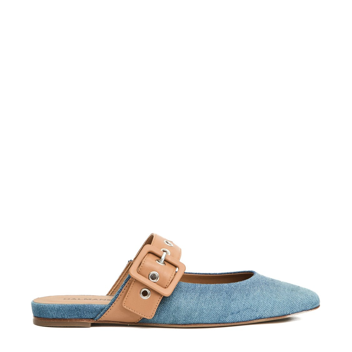 Halmanera Sabot Tessuto Jeans E Cuoio
