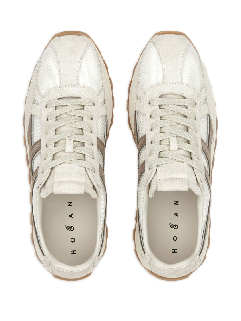 Hogan Mesh Design Sneakers With Suede Trim
