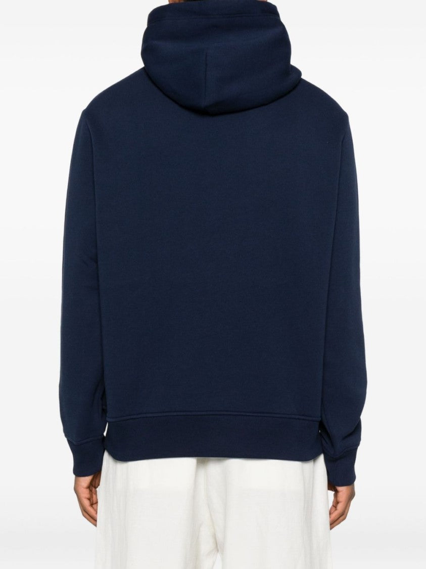 Polo Ralph Lauren Classic Navy Blue Hoodie With Embroidered Logo