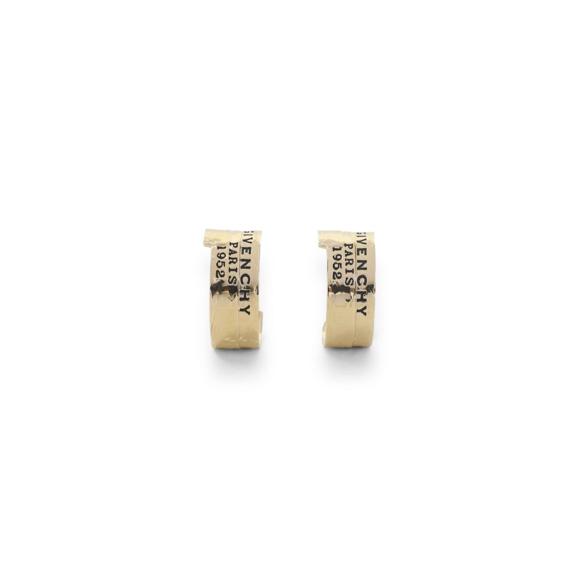 Givenchy Tape Hoops Golden Brass Earrings