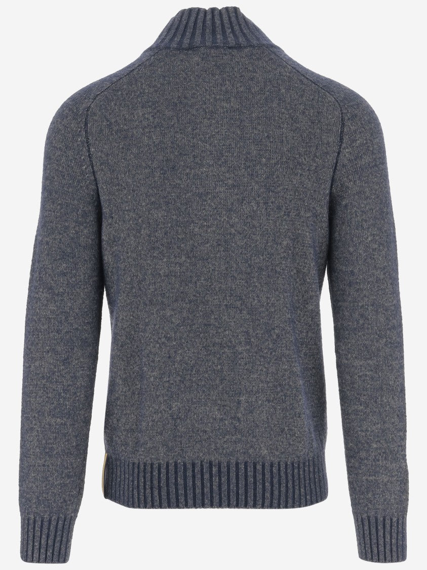 K-Way Wool Blend Sweater With Zipper At The Neck