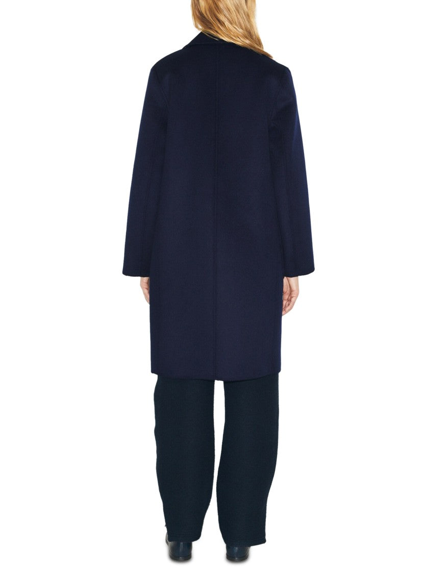 Tory Burch T-Monogram Jacquard Wool Coat With Structured Silhouette