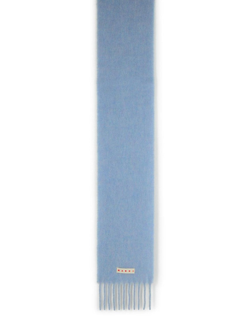 Marni Light Blue Alpaca Blend Scarf