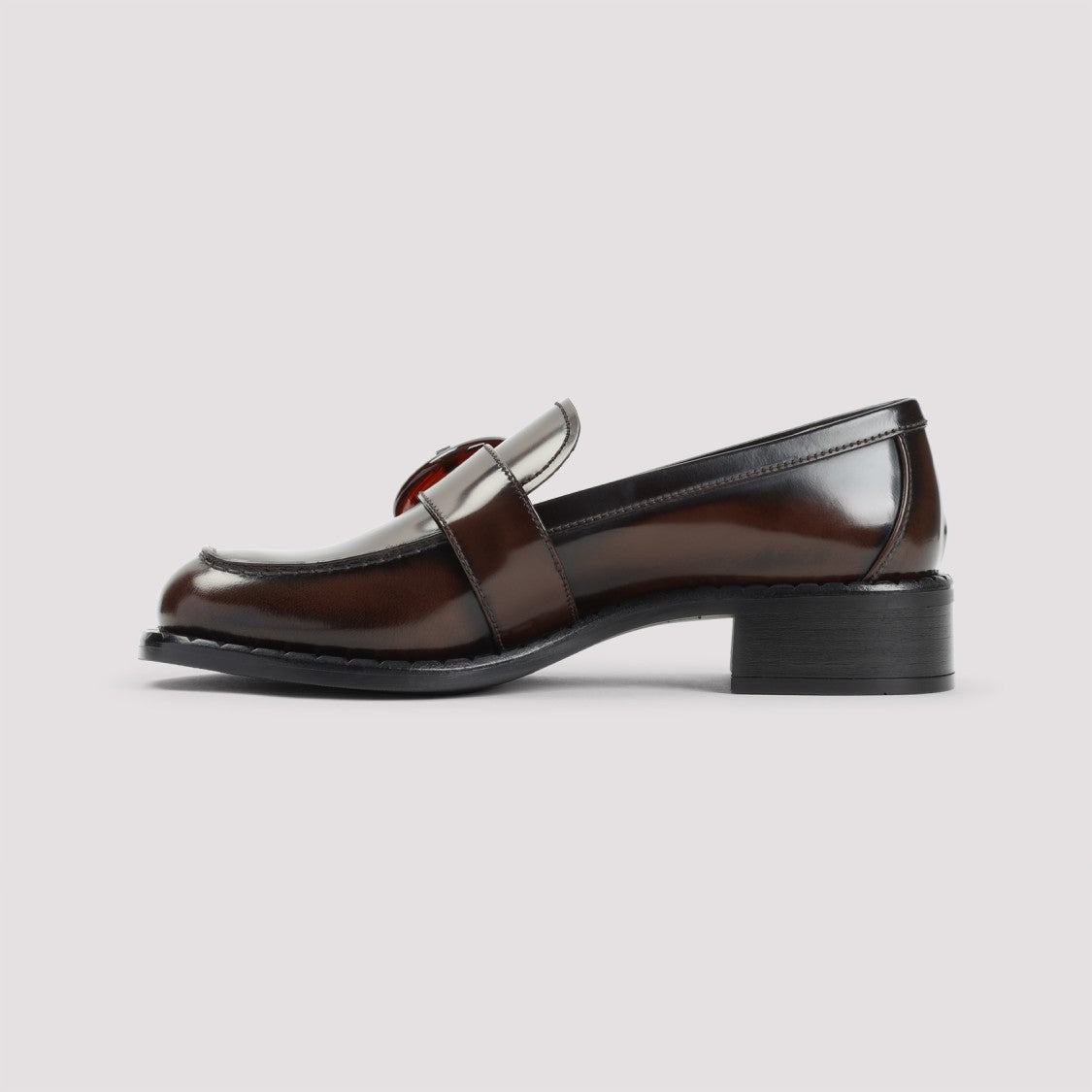 Prada Burned Brown Calf Leather Loafers