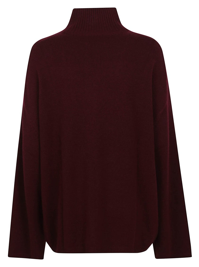 Allude Burgundy Cashmere Sweater