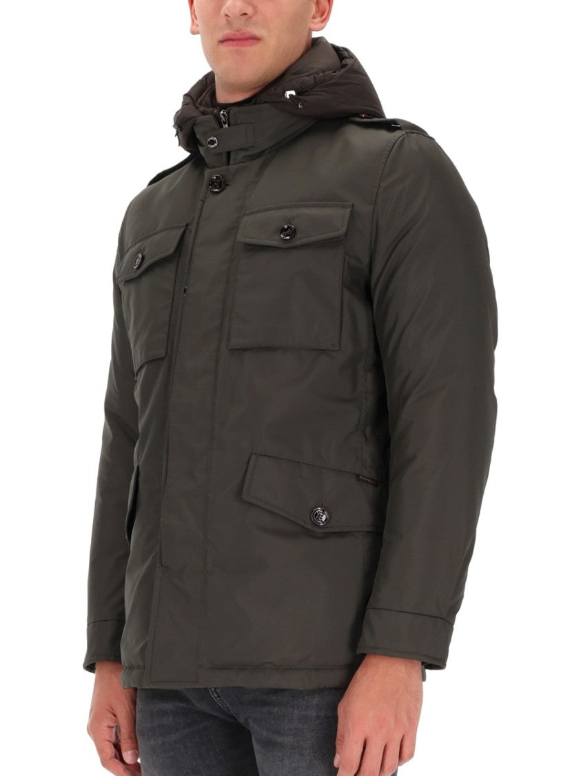 Moorer Padded Military Green Coat