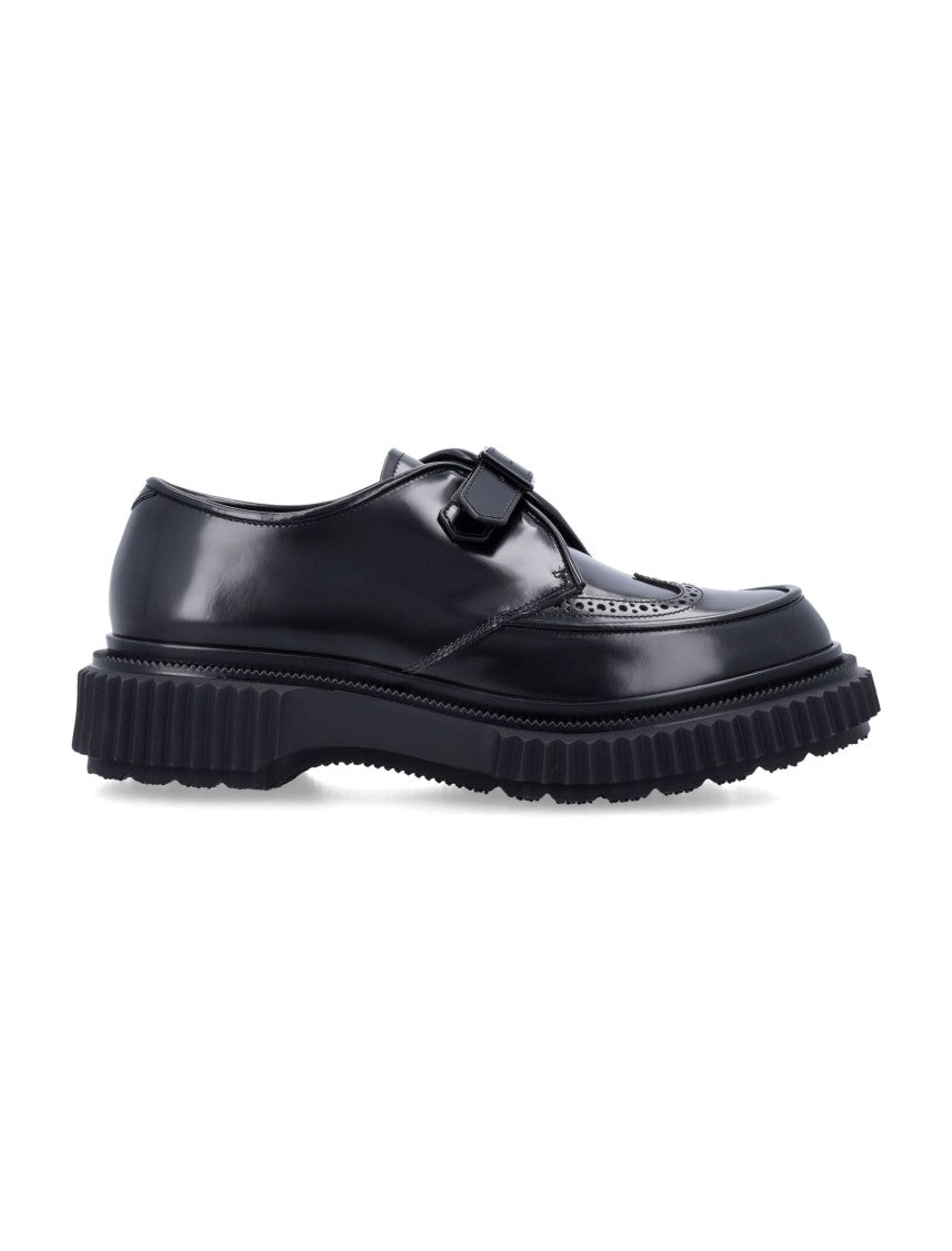 Adieu 198 Polished Black Leather Wingtip Shoes