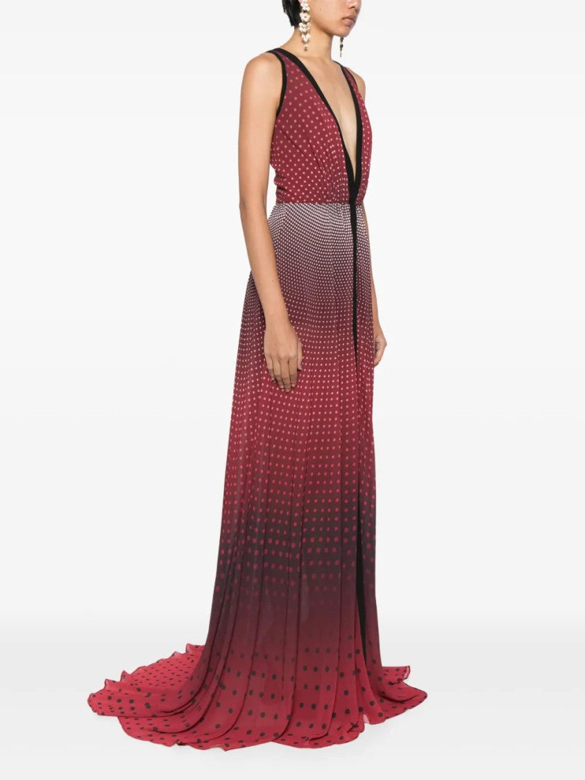 Saiid Kobeisy Polka Dot-Print Gradient-Effect Dress