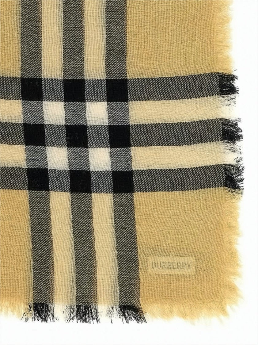 Burberry Classic Check Pattern Wool Scarf