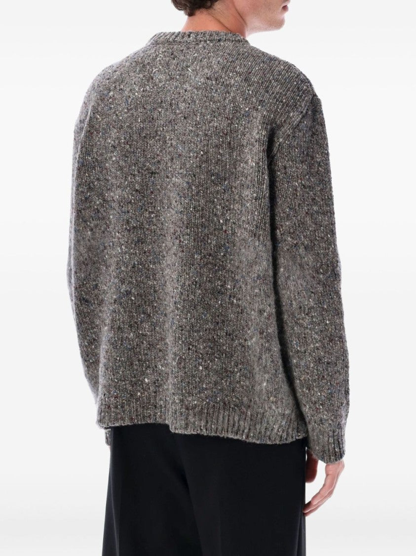 Maison Margiela Textured Knit Sweater With Relaxed Fit And Round Neckline