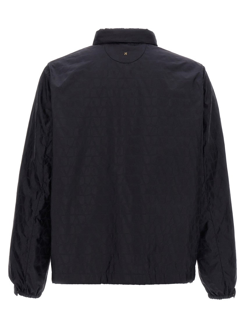 Valentino Garavani Toile Iconographe Blue Nylon Windbreaker