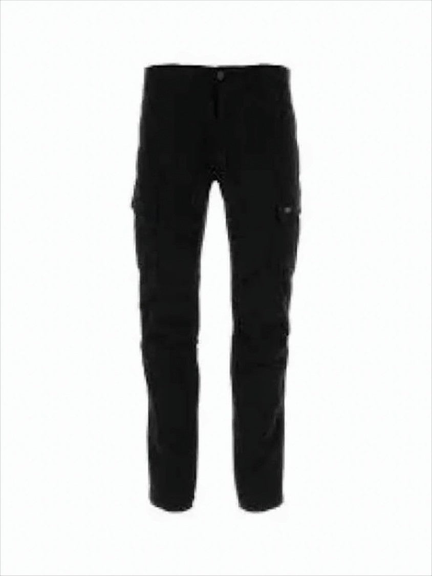C.P. Company Streamlined Black Cargo Pants With Multiple Pockets