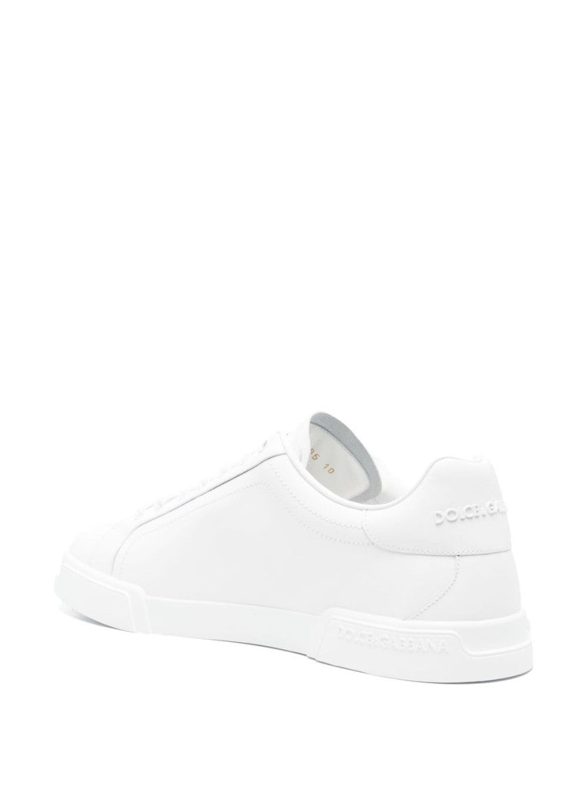 Dolce & Gabbana Calfskin Sneakers And Logo Patch