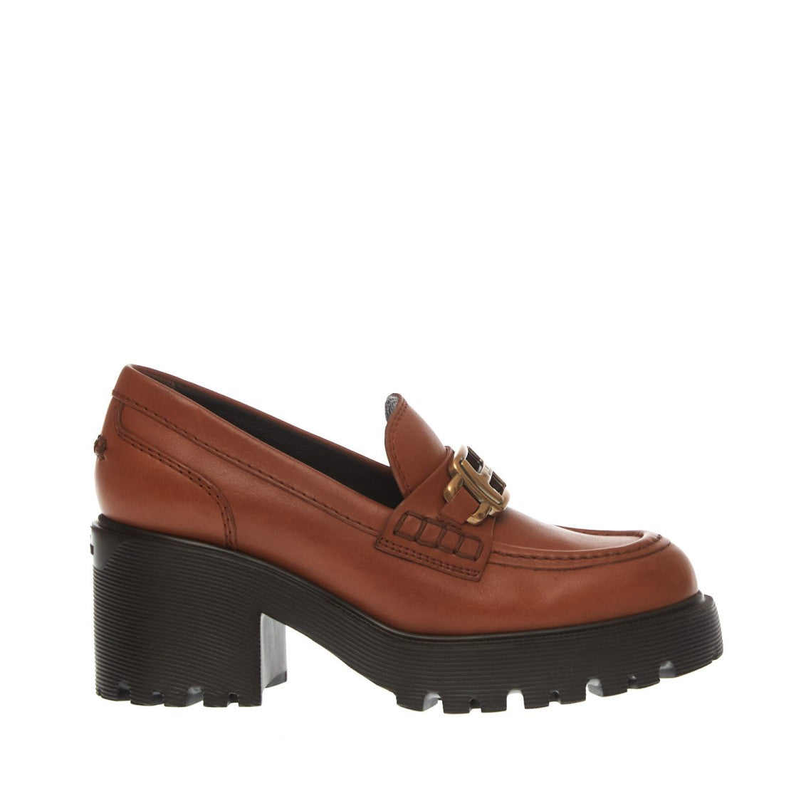Hogan Medium Moccasin In Tan Leather