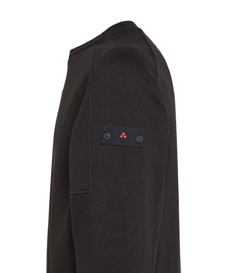 Peuterey Classic Crew Neck Sweatshirt With Button Accent