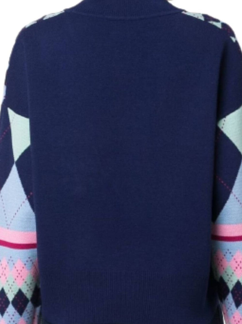 Versace Jeans Couture Argyle Mix Sweater