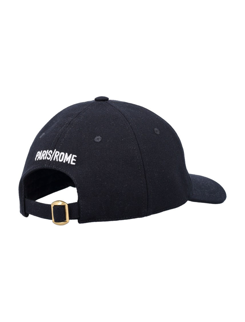 Valentino Garavani Curved Brim Black Baseball Cap