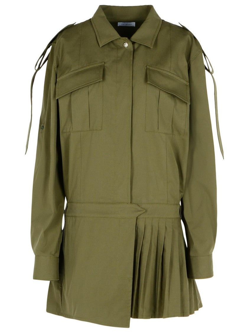 Off-White Savana Green Cotton Dress