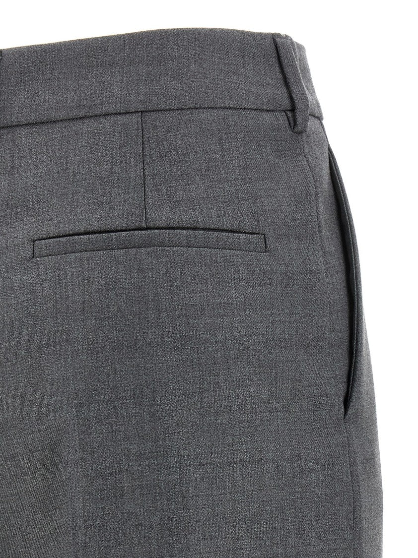 Valentino Garavani Wide-Leg Virgin Wool Trousers With Maxi Turn-Up