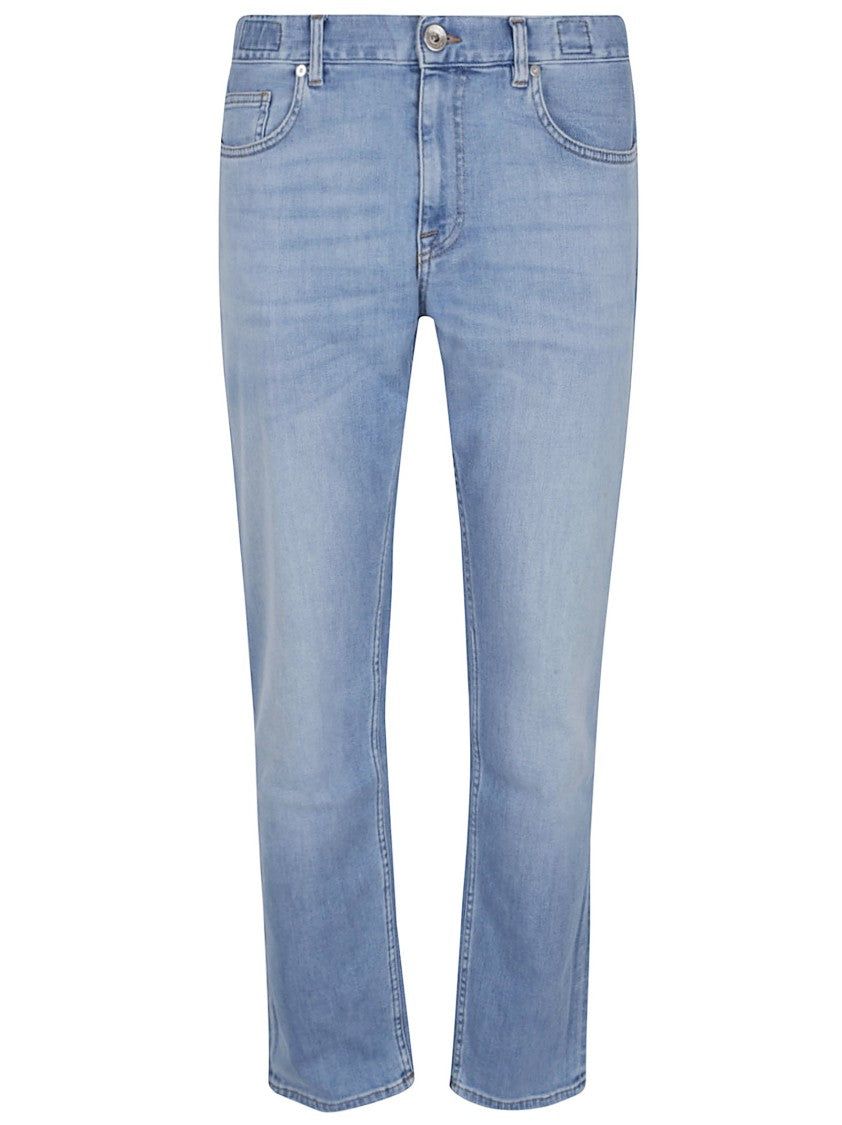 Eleventy Light Blue Straight-Leg Jeans