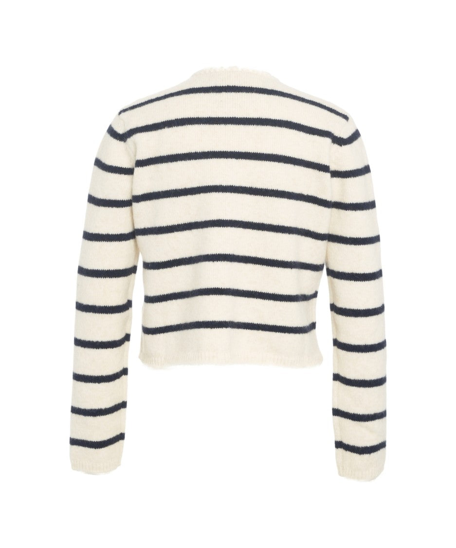 Semi Couture Striped Textured Cardigan