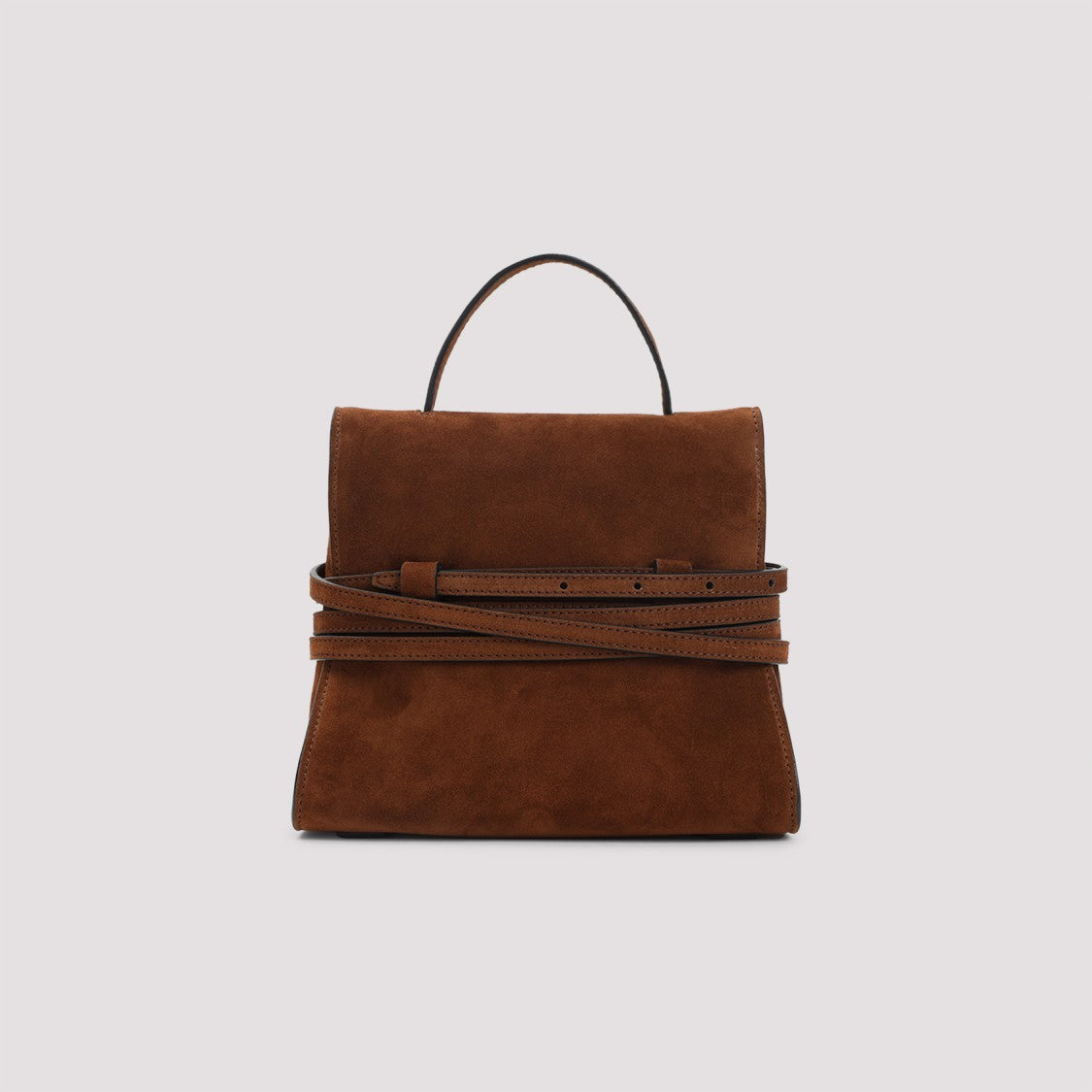 Moschino Brown Suede Leather Handbag
