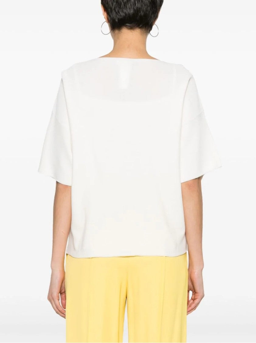 Fabiana Filippi Cotton Sweater With Design And Relaxed Fit
