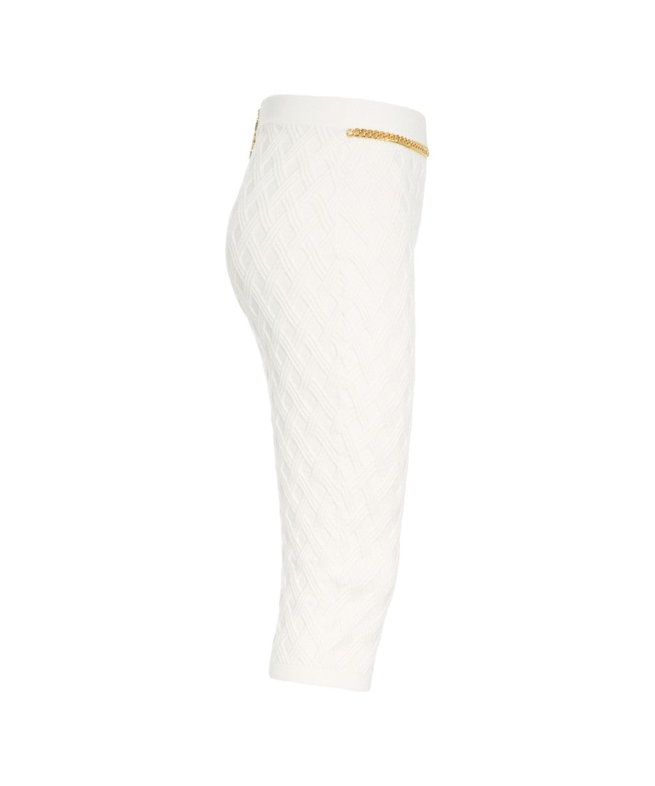 Elisabetta Franchi Knit Skirt With Chain Detail