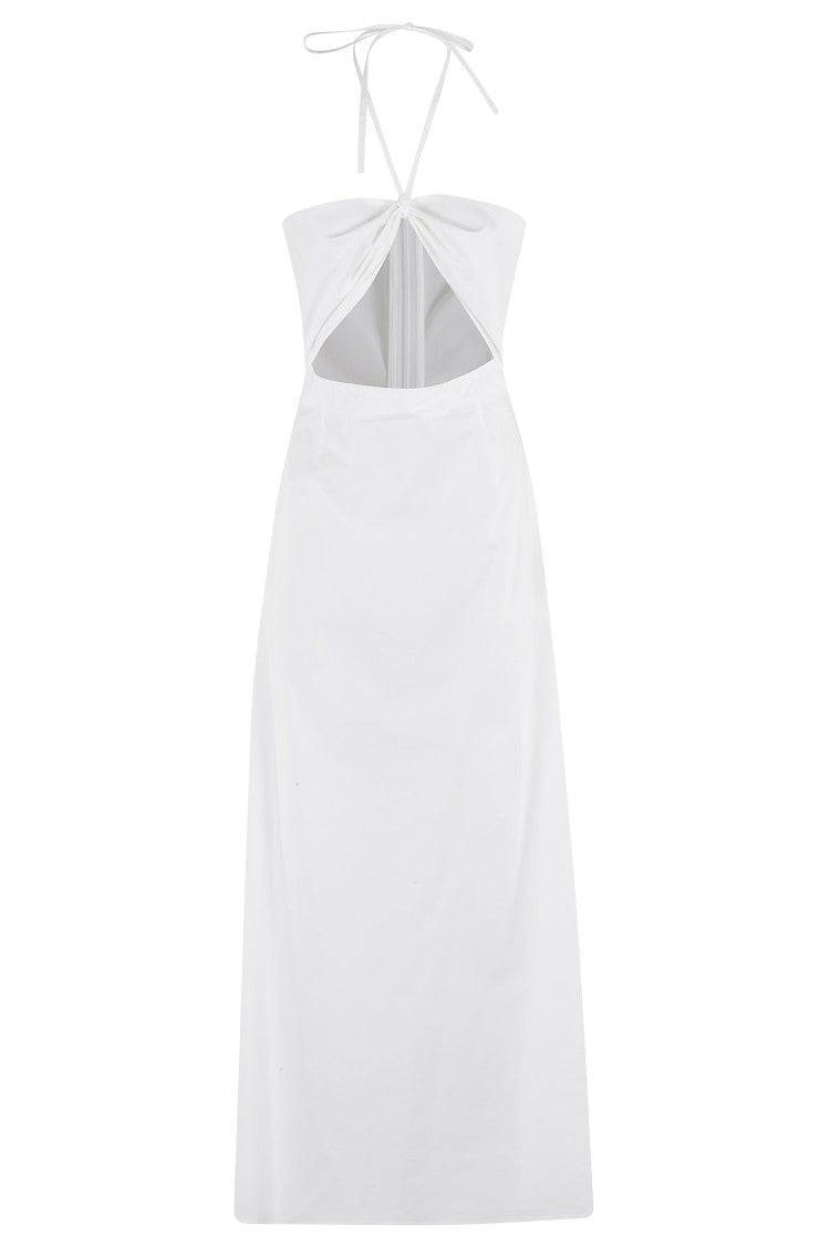 Federica Tosi Cut-Out Cotton Top With Halter Neck Design