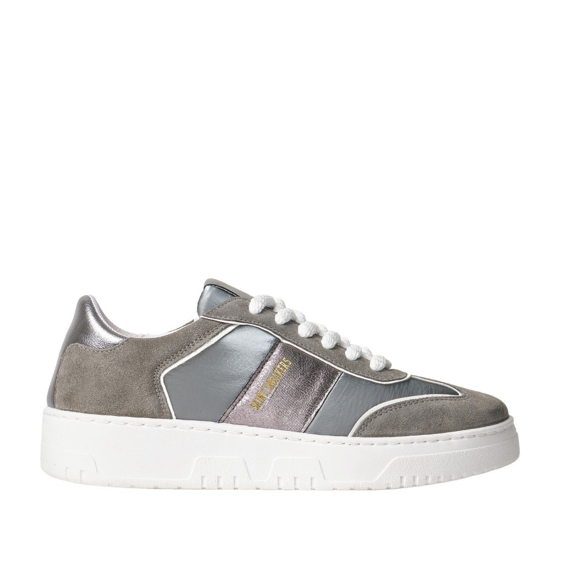 Saint Sneakers Suede And Gun Barrel Leather Sneakers
