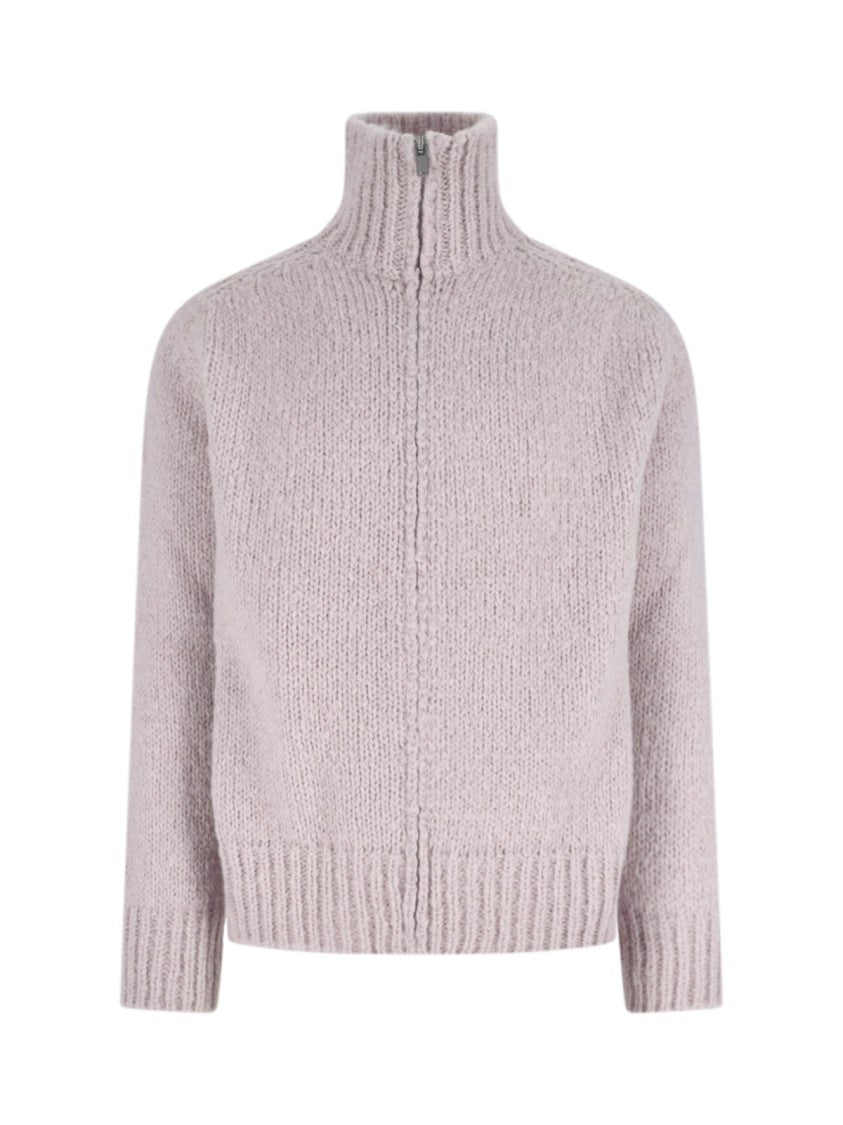 Jil Sander Zip Knit Sweater – Pink