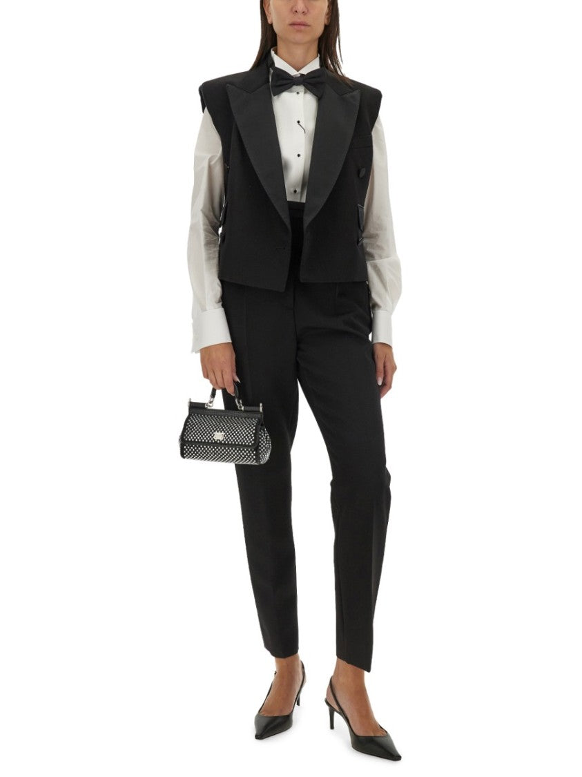 Dolce & Gabbana Double-Breasted Sleeveless Jacket