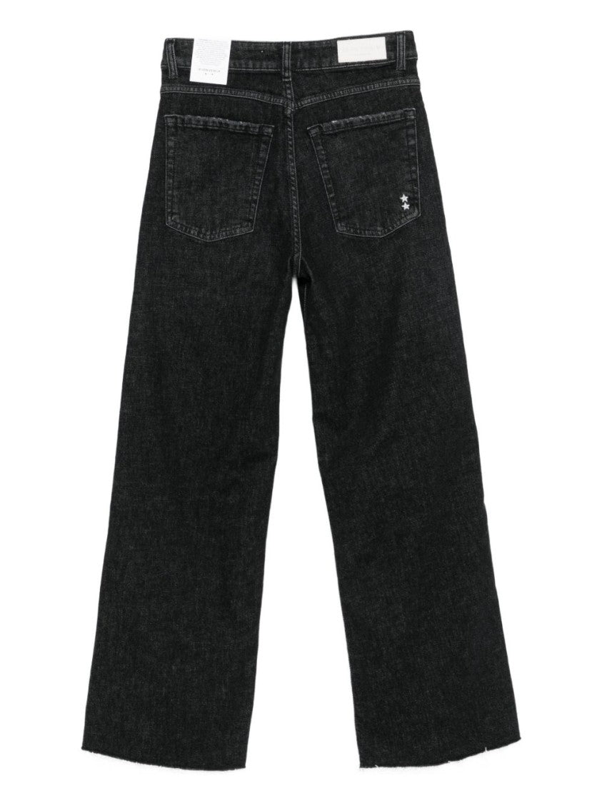 Icon Denim High-Waisted Cropped Wide-Leg Jeans