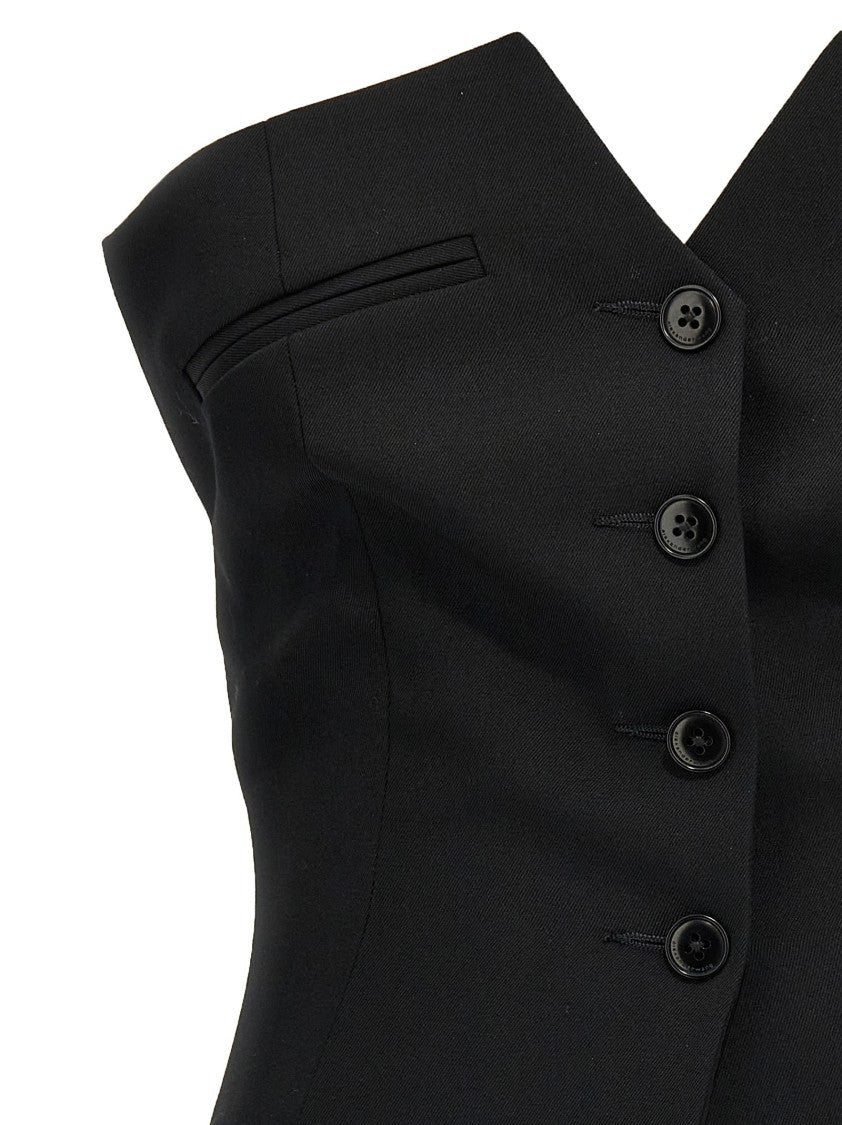 Alexander Wang Deconstructed Wool Vest With Tailored Bodice