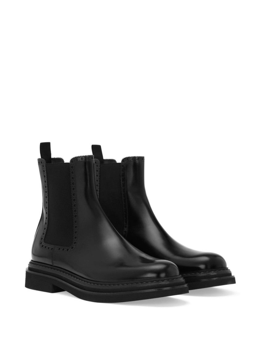 Dolce & Gabbana Calf Leather Ankle Boots