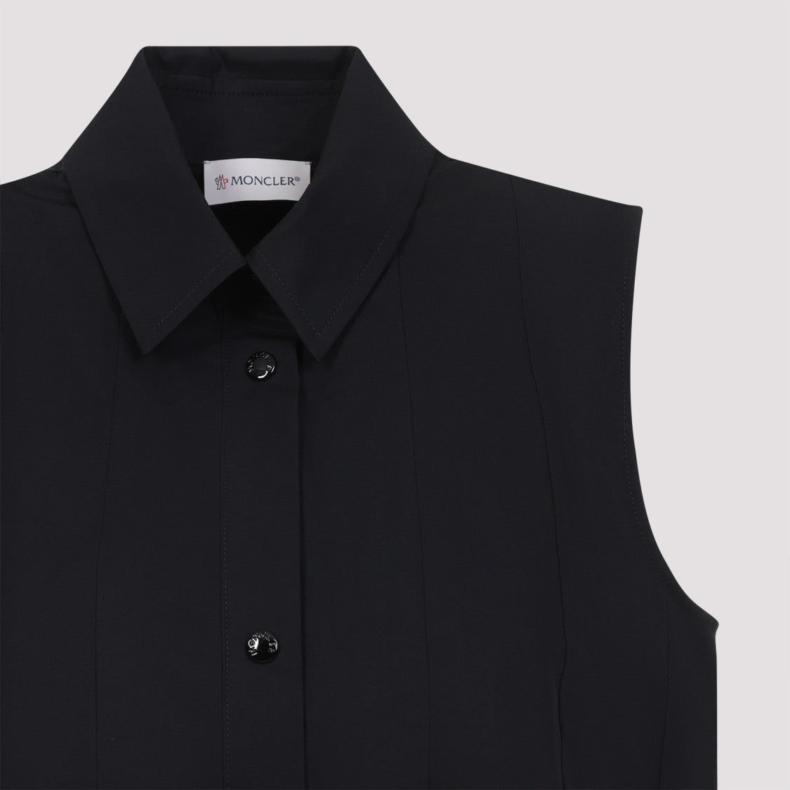 Moncler Black Poplin Midi Dress