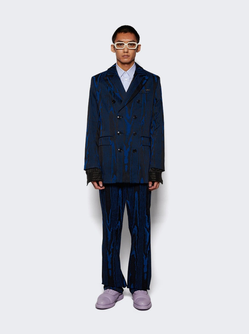 Martine Rose Double Breasted Jacket Blue And Black