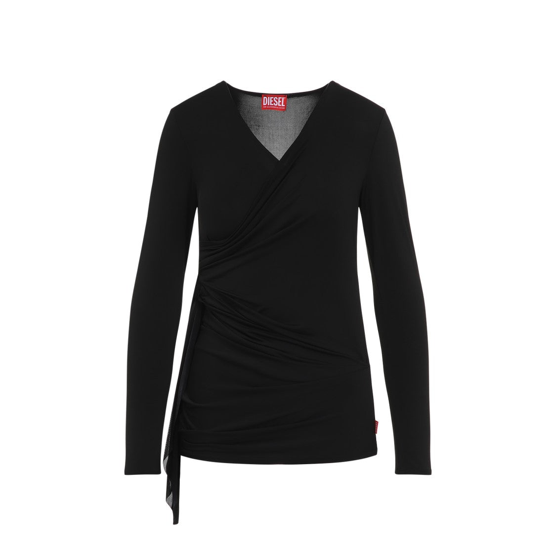 Diesel Wrap Design Top With Deep V-Neckline
