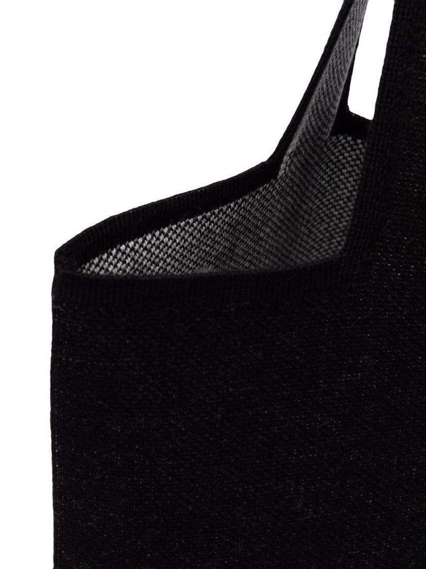 Palm Angels Knit Shopper Logo Tote Bag