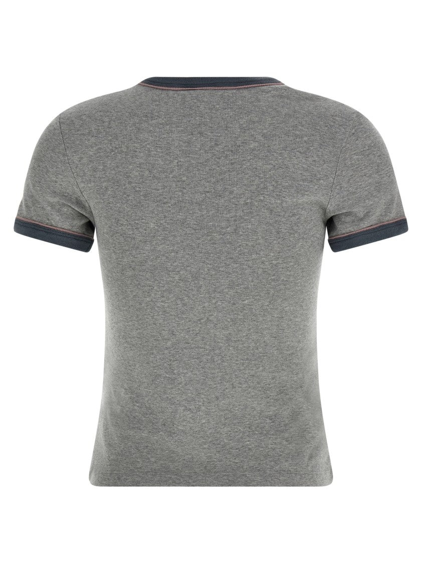 Chloé Fitted Chiné Mélange Jersey T-Shirt
