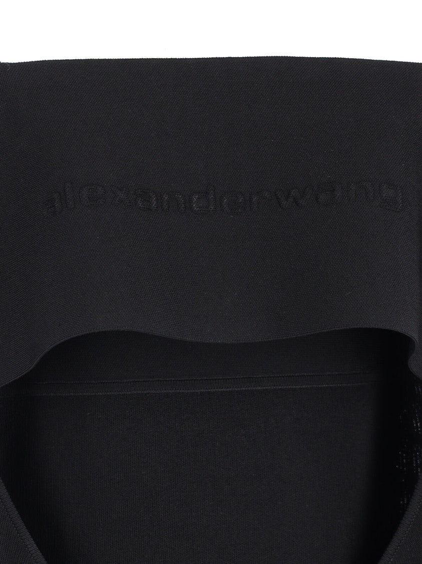 Alexander Wang Logo Mini Dress – Black