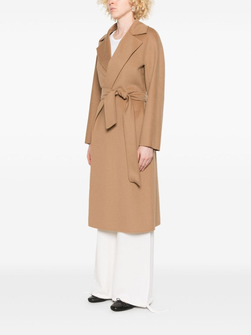 Max Mara Camel Brown Coat With Open Front