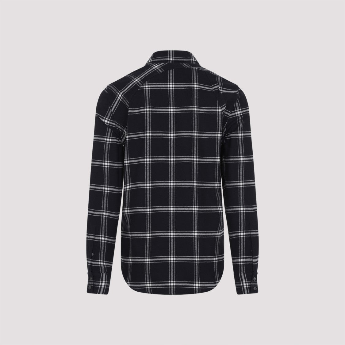 Alexander Mcqueen Twin Needle Harness Black And Ivory Cotton Shirt