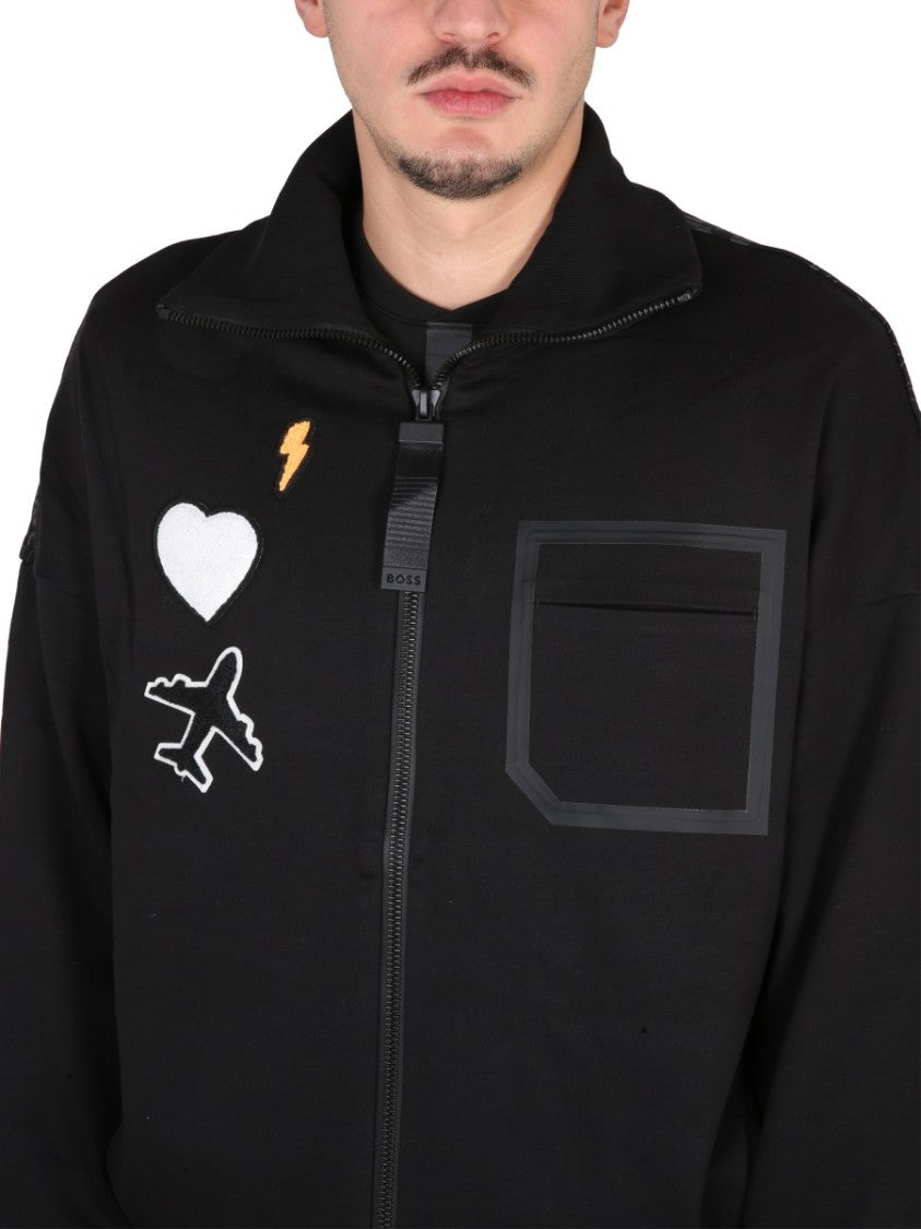 Boss High Neck Graphic Sweatshirt