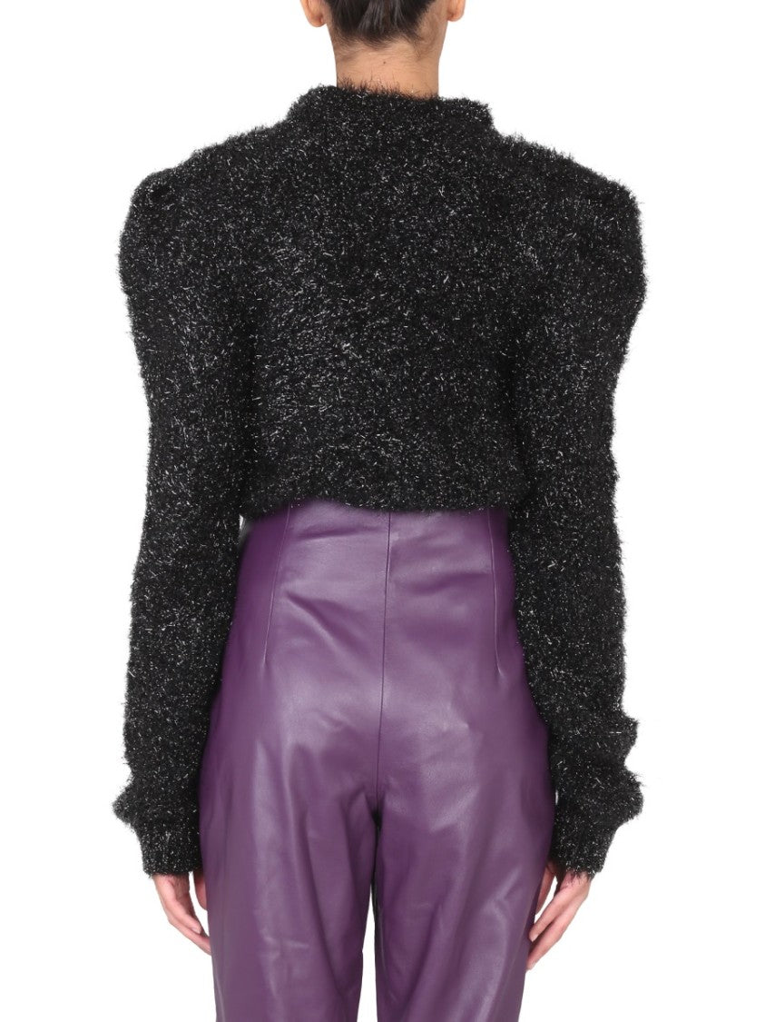 Alberta Ferretti Textured Jersey Top With Structured Silhouette