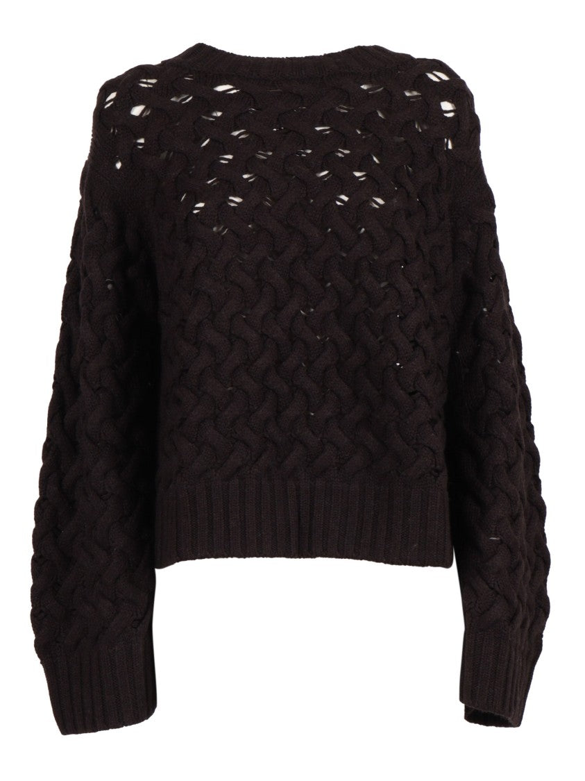 P.A.R.O.S.H. Finely Knit Wool Sweater With Classic Crew Neckline