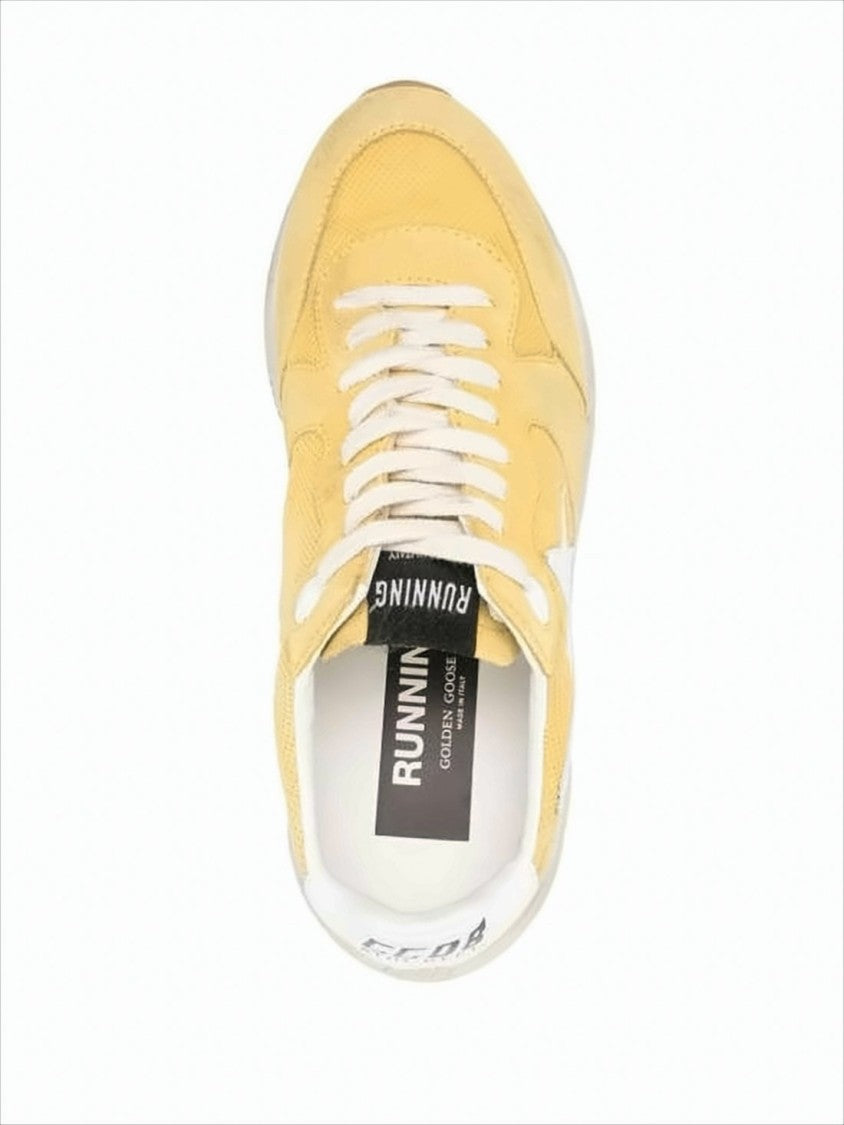Golden Goose Soft Suede Low-Top Sneakers With Mesh Accents
