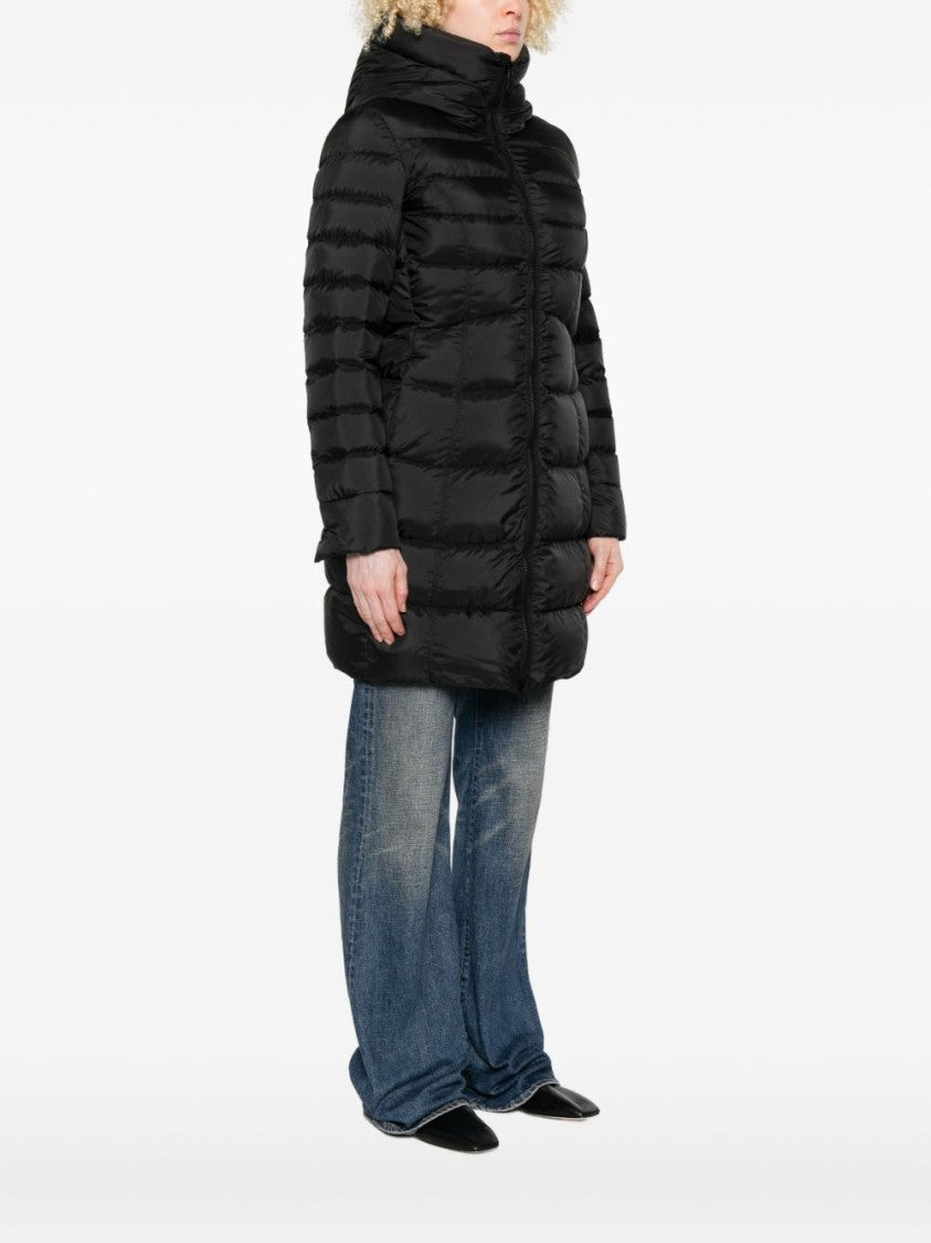 Peuterey Quilted Black Parka With High Collar